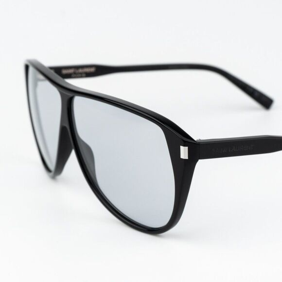 NEW Saint Laurent SL731 GASPAR  001 Black Light Blue Aviator Unisex Sunglasses - Picture 6 of 14
